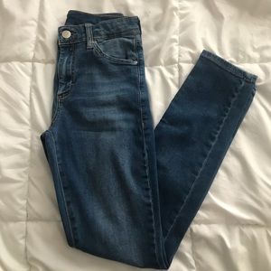 Topshop Blue High Waisted Skinny Leigh Jeans